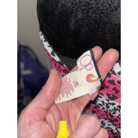 Pink & Black Y2K Leopard Print Reversible Tube Dress By Op Medium - Picture 4 of 6